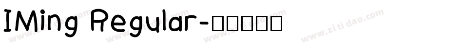 IMing Regular字体转换